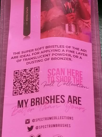 Spectrum Collections  Domed Powder Makeup Brush A01  Green Malachite - Picture 6 of 7